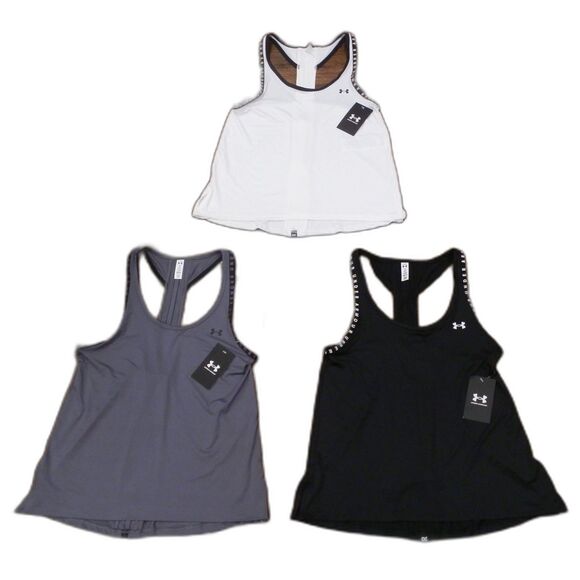 Under Armour Heat Gear UA Knockout Tank Top Women's Size XS Lot of 3 NWT - Picture 1 of 2
